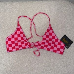 Skatie Sarah top - checkered Daytona print